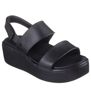 SKECHERS Foamies: Arch Fit Upbeat Sunrise Women's sz 7 Black platform sandal